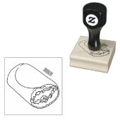 Burrito-Cartoon-Abbildung Gummistempel (Stempel)