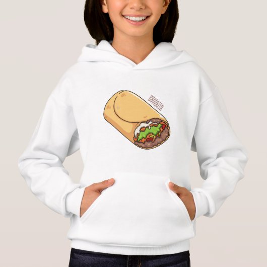 Burrito-Cartoon-Abbildung Hoodie (Vorderseite)