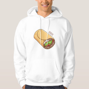 Burrito-Cartoon-Abbildung Hoodie