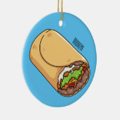 Burrito-Cartoon-Abbildung Keramik Ornament (Rechts)