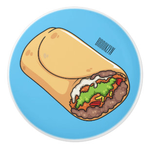 Burrito-Cartoon-Abbildung Keramikknauf