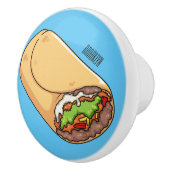 Burrito-Cartoon-Abbildung Keramikknauf (Rechts)