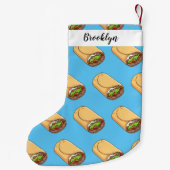 Burrito-Cartoon-Abbildung Kleiner Weihnachtsstrumpf (Rückseite)