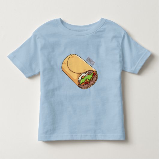 Burrito-Cartoon-Abbildung Kleinkind T-shirt (Vorderseite)