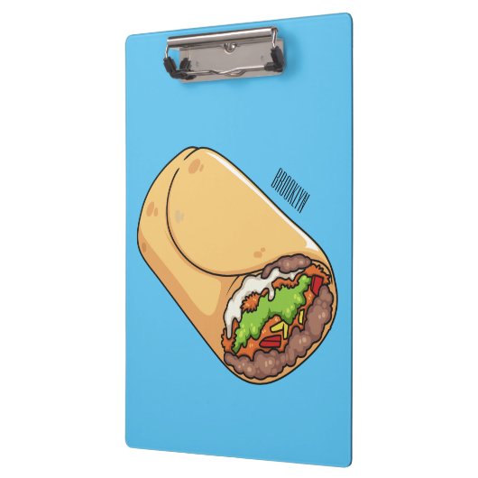 Burrito-Cartoon-Abbildung Klemmbrett (Links)