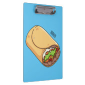 Burrito-Cartoon-Abbildung Klemmbrett (Rechts)