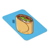 Burrito-Cartoon-Abbildung Magnet (Rechte Seite)