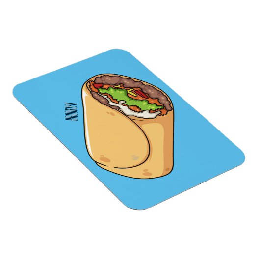 Burrito-Cartoon-Abbildung Magnet (Rechte Seite)