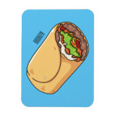 Burrito-Cartoon-Abbildung Magnet (Vertikal)