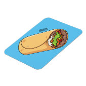 Burrito-Cartoon-Abbildung Magnet (Linke Seite)