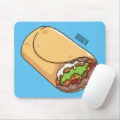 Burrito-Cartoon-Abbildung Mousepad (Mit Mouse)