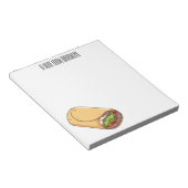 Burrito-Cartoon-Abbildung Notizblock (angewinkelt)