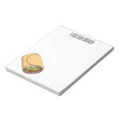 Burrito-Cartoon-Abbildung Notizblock (Rotiert)