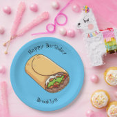 Burrito-Cartoon-Abbildung Pappteller (Party)