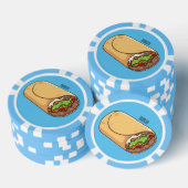 Burrito-Cartoon-Abbildung Pokerchips (Stapel)