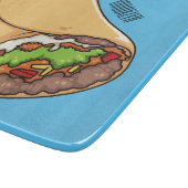 Burrito-Cartoon-Abbildung Schneidebrett (Ecke)