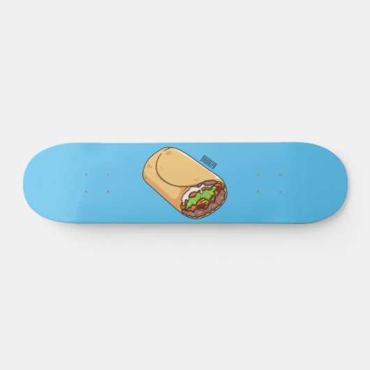 Burrito-Cartoon-Abbildung Skateboard (Horizontal)