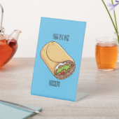 Burrito-Cartoon-Abbildung Sockelschild (In SItu)