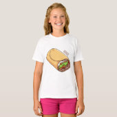 Burrito-Cartoon-Abbildung T-Shirt (Vorne ganz)