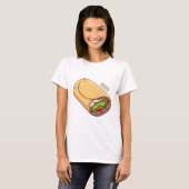 Burrito-Cartoon-Abbildung T-Shirt (Vorne ganz)