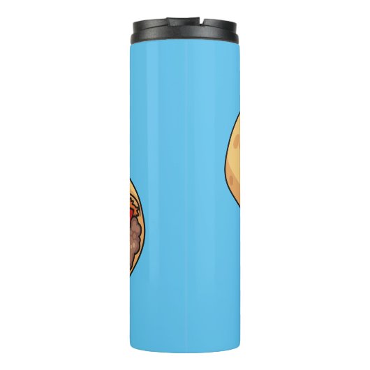 Burrito-Cartoon-Abbildung Thermosbecher (Rückseite)