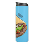 Burrito-Cartoon-Abbildung Thermosbecher (Nach rechts gedreht)