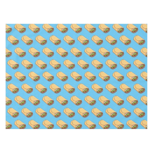 Burrito-Cartoon-Abbildung Tischdecke (Vorderseite (Horizontal))