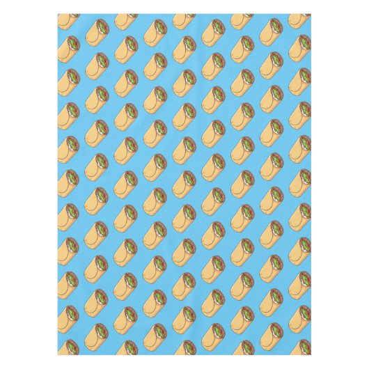 Burrito-Cartoon-Abbildung Tischdecke (Vorderseite)