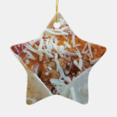 Burrito Cheese Funny Food Hintergrund Keramik Ornament (Vorne)
