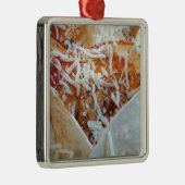 Burrito Cheese Funny Food Hintergrund Ornament Aus Metall (Rechts)