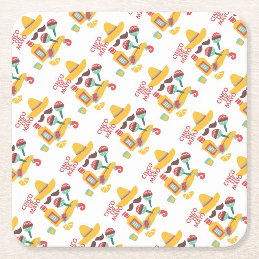 Burrito cinco de mayo rechteckiger pappuntersetzer (Vorderseite)