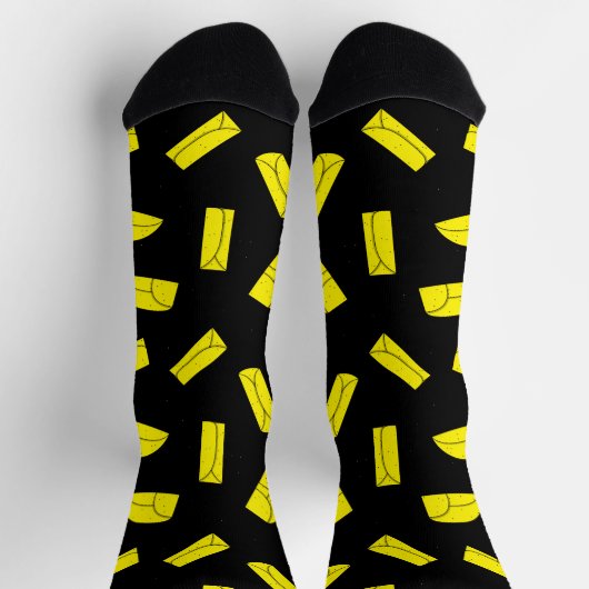 Burrito, Fajitas, Enchiladas Fun Tortilla Pattern Socken (Oben)