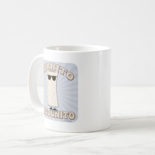 Burrito inkognito 2 mit Seiten versehen Kaffeetasse (Vorderseite Links)