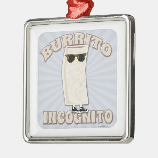 Burrito inkognito silbernes ornament (Links)