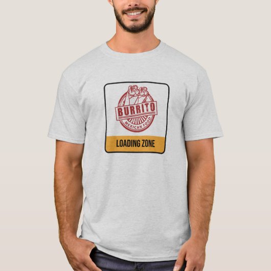 Burrito-Laden/Entleerungs-Zone T-Shirt (Vorderseite)