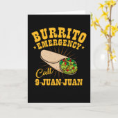 Burrito Notruf Nationaler Burrito-Tag Karte (Gelbe Blume)