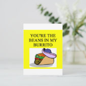 BURRITO- und Bohnenliebhaber Postkarte (Stehend Vorderseite)