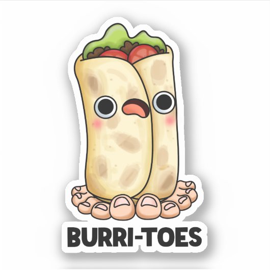 Burritoes Funny Burrito Pun Aufkleber (Vorderseite)