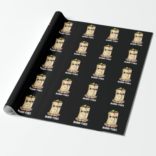 Burritoes Funny Burrito Pun Dark BG Geschenkpapier (Ungerollt)