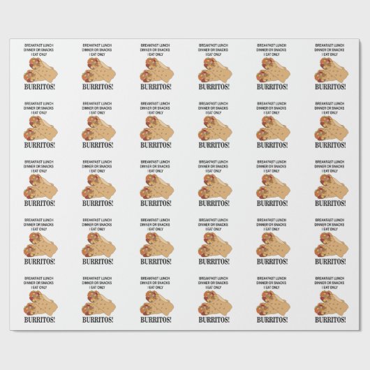 Burritos ich esse nur Burrito Geschenkpapier (Flach)