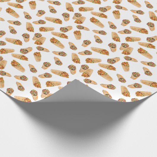 Burritos-Muster Geschenkpapier (Ecke)