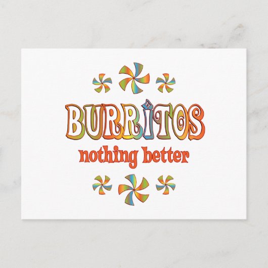 Burritos Nichts Besseres Postkarte (Vorderseite)