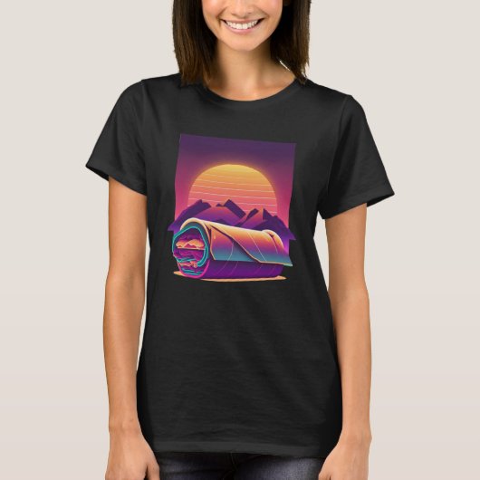 Burritos Synthwave 80s Retrowave Aesthetic 1 T-Shirt (Vorderseite)