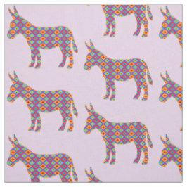 Burro im bunten Muster Stoff