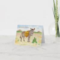 Burro mit Basket danke notecard