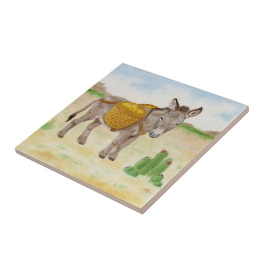 Burro mit Korbfliese Fliese (Seite)