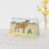 Burro mit Korbgeburtstag notecard Karte (Gelbe Blume)