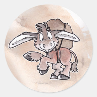 Burro Runder Aufkleber