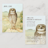Burrowing Owl 2-seitige Visitenkarte für Vogelbeob (Vorne/Hinten)