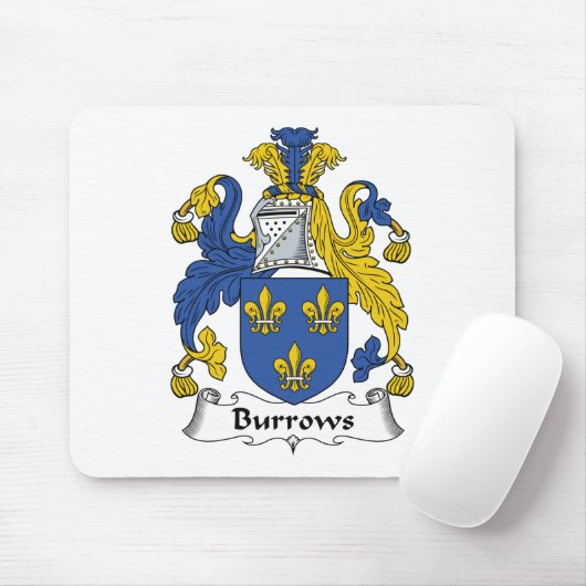 Burrows-Familienwappen Mousepad (Mit Mouse)